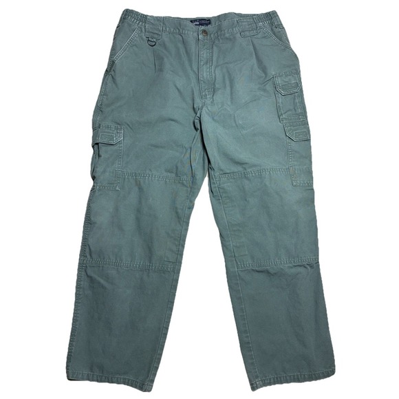 5.11 Tactical Cotton Canvas Pants Mens 40x30 OD Green Cargo Utility Pocket 74251 - Picture 1 of 9